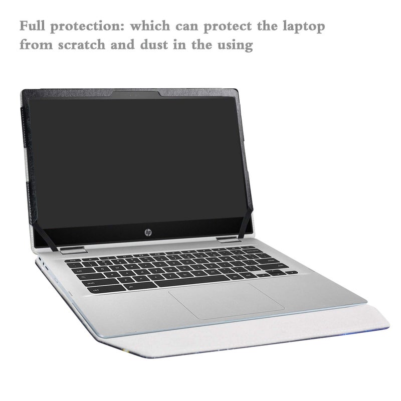 Alapmk Protective Case for MacBook Air 13 (A1369 & A1466,2010-2017 Release),Case for HP Chromebook x360 14 14-daXXXX/14b-caXXXX/Chromebook Enterprise x360 14E 14 G1 14 Inch Laptop,Galaxy - Image 5